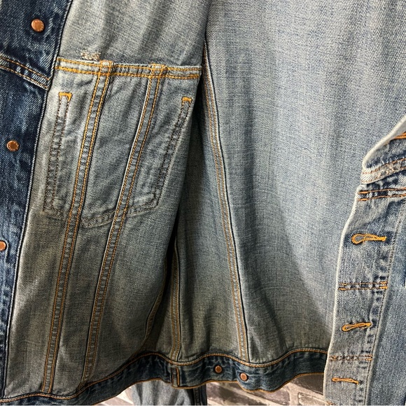 Nudie Jeans Terry Organic Cotton Sharp Used Denim Jacket Size M - Picture 8 of 16